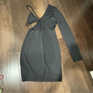 Black One-Shoulder Dress